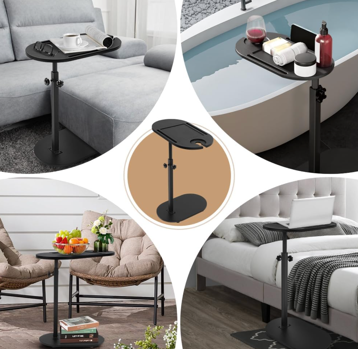 Mesa auxiliar ajustable